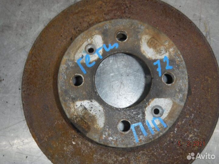 Тормозной диск передний правый Hyundai Getz G4ED