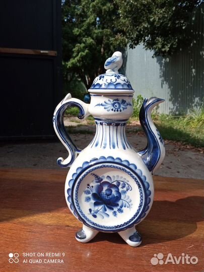 Старые вещи Б/У Чайник Гжель