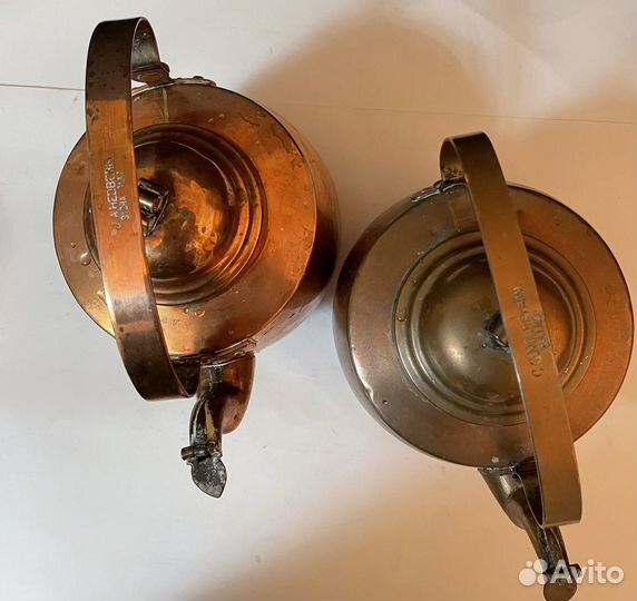 Старинная медная европейская посуда