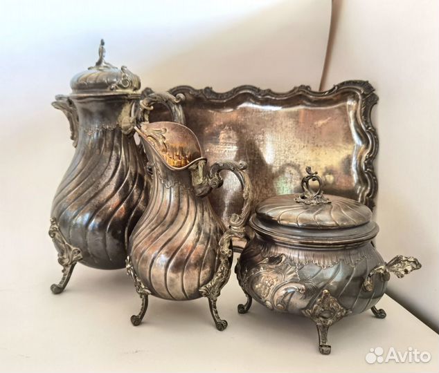 Столовое серебро, набор для чая, Германия