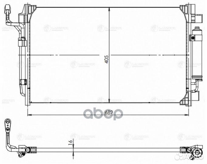 Конденсер nissan teana J33 13- lrac 1413 luzar