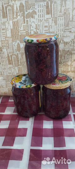 Малиновое варенье, малина с сахаром