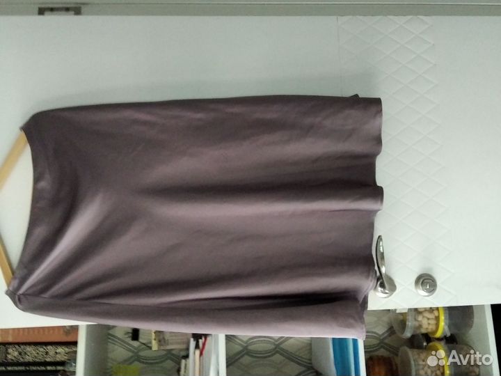 Юбка жен.р.48 шелк. Цв.мокрый асфальтбу