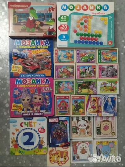 Новые пазлы, магнитный театр, мозайка