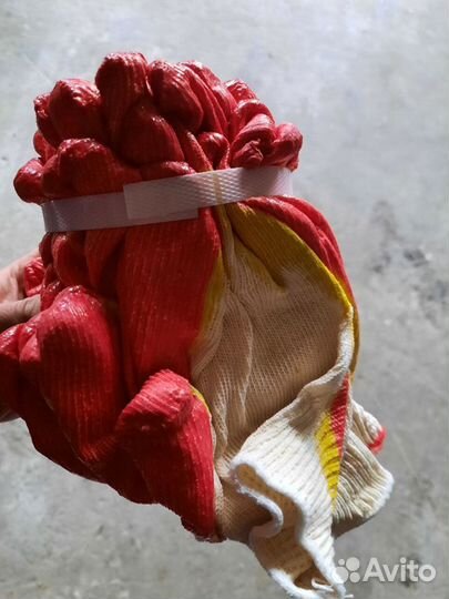 Перчатки хб с латексным обливом прорезинен