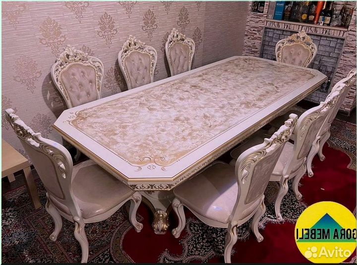 Стол обеденный овальный раздвижной