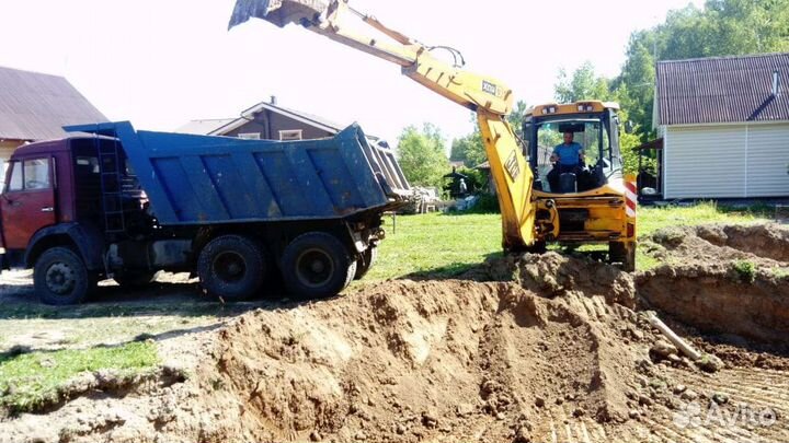 Щебень. Грунт. Чернозем Песок