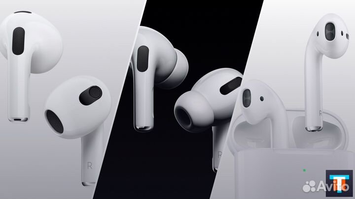 AirPods 2/Pro/3 с Гарантией Беспроводные Наушники