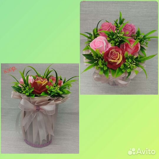 Букет роз мыло ручной работы