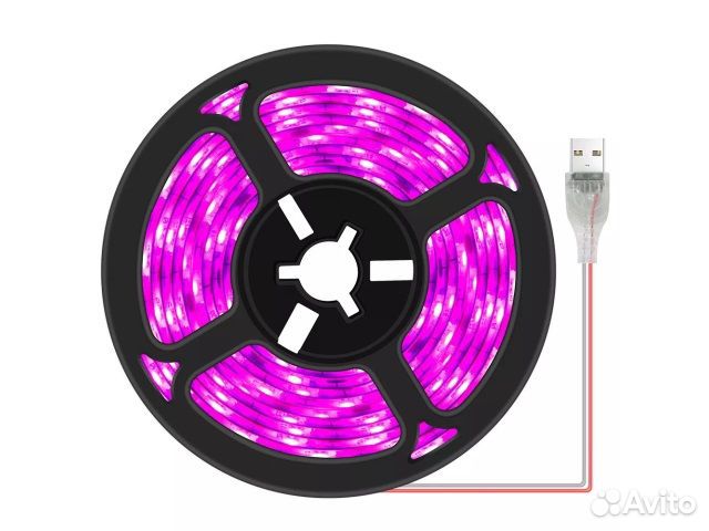 Светодиодная фитолента лента для растений рассады