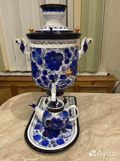 Самовар электрический гжель