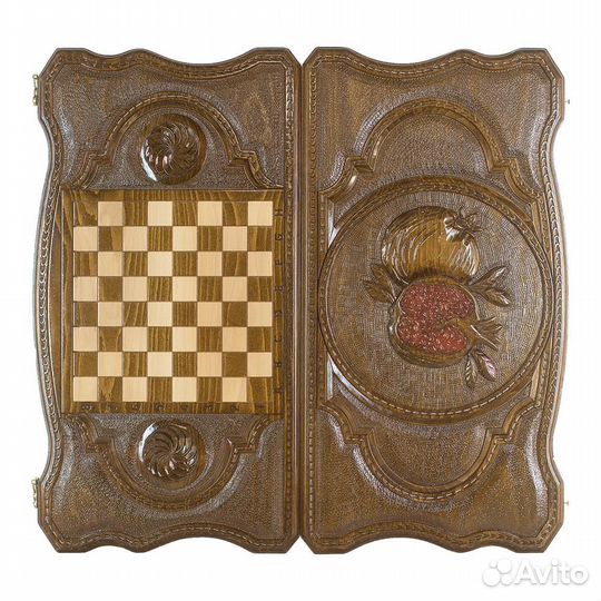 Нарды резные Гранат 60 х 60 см бук Армения 62896