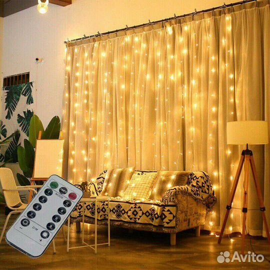 Гирлянда Штора и Звезды