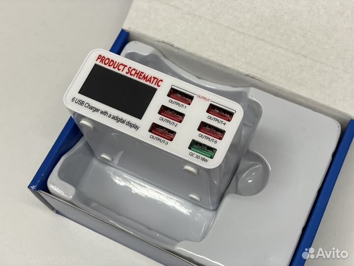 Зарядная станция Product Schematic 40W 6 портов