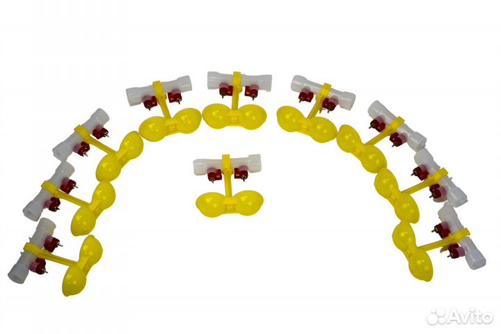 Поилка двойная с креплением и каплеулавливателем