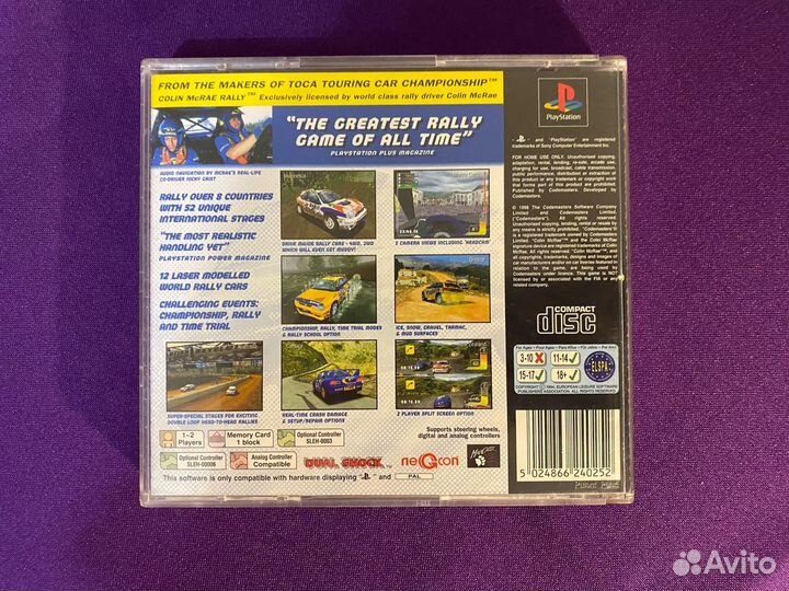 Colin McRae Rally для Sony PlayStation 1 (PS1)