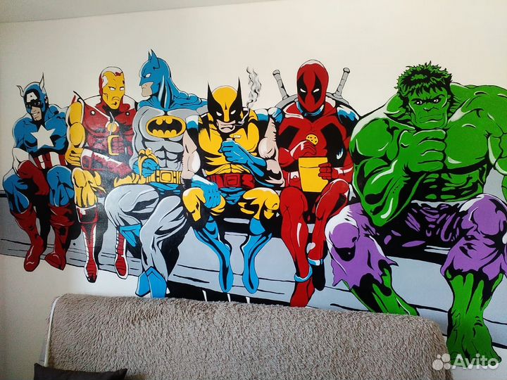 Роспись стен (графика, худ. роспись ) /Состаривани