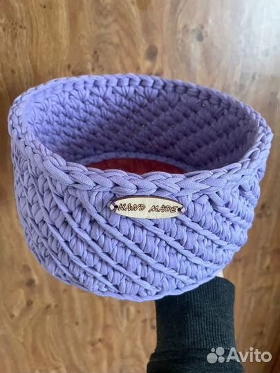 Корзина плетеная с крышкой