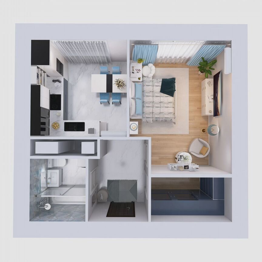 1-к. квартира, 39,1 м², 1/5 эт.