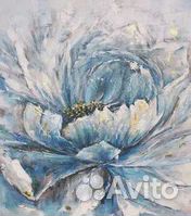 Объемная картина маслом на холсте пион