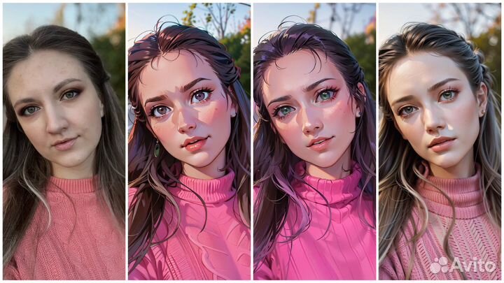 Обработка фото в приложении Loopsie (аниме и др)