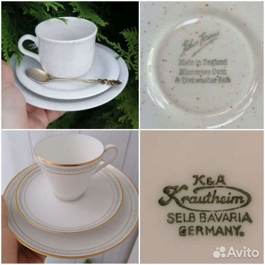 Кофейные чайные пары винтаж фарфор Европа