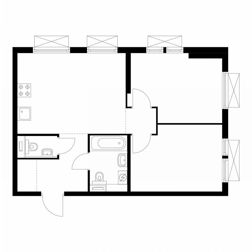 2-к. квартира, 54 м², 25/25 эт.
