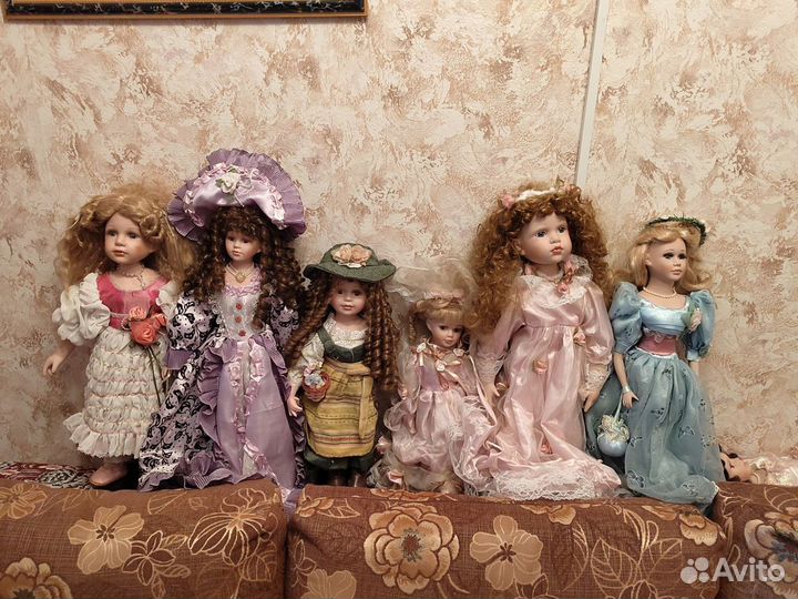 Кукла фарфоровая коллекционная разной растовки