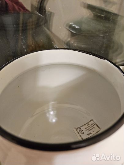 Набор эмалированных кастрюль новый