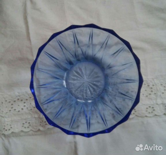 Салатники сахарница синее стекло СССР