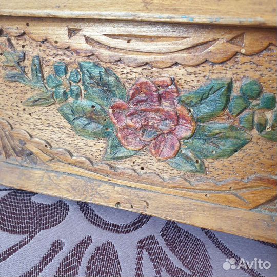 Шкатулка деревянная старинная