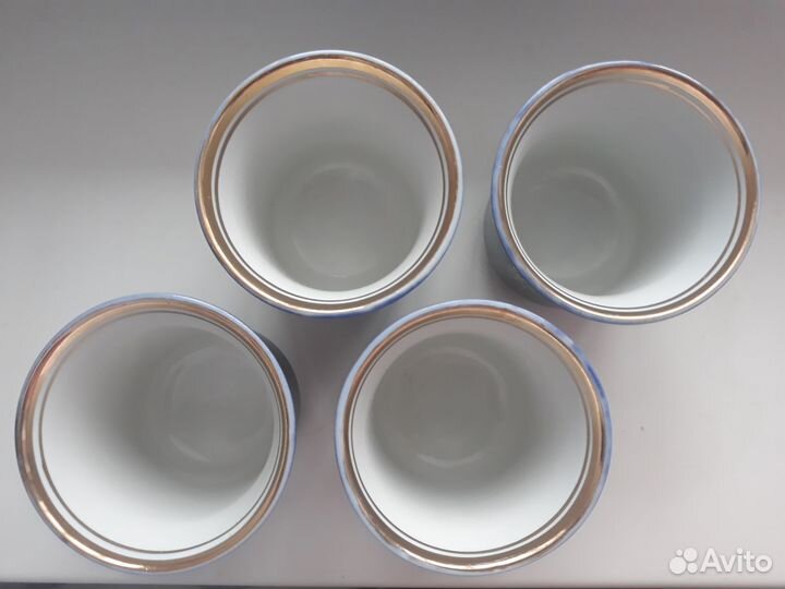 Кружки 4шт. Кобальт. СССР