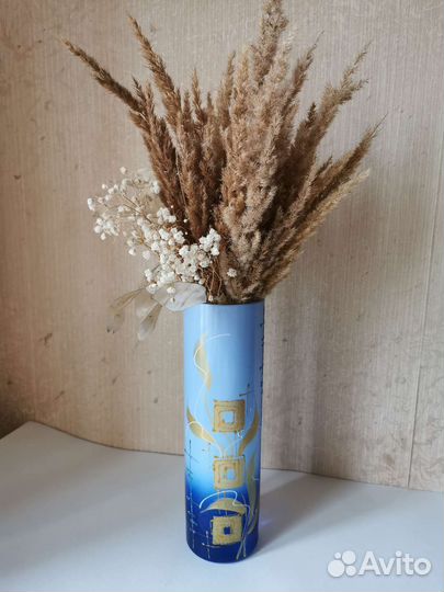 Ваза для цветов цветное стекло