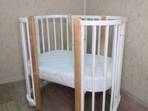 Кроватка 5в1 Marita Lux (бук+берёза)