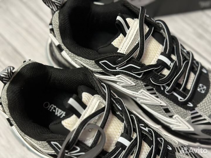 Off White be right back light grey black оригинал