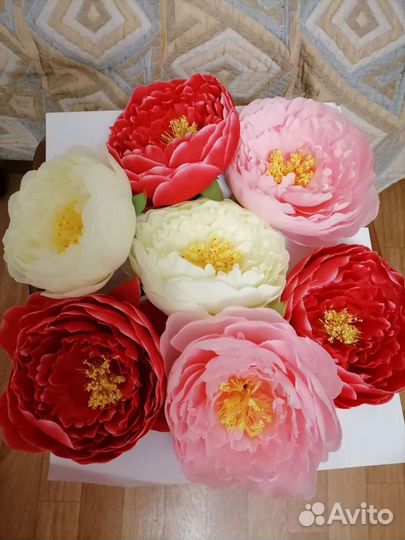 Заколка Пион 3 цвета