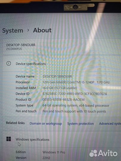 Lenovo X1 yoga gen 7 thinkpad как новый