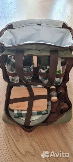 Сумка-холодильник для пикника с посудой