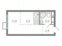 Квартира-студия, 20,6 м², 7/9 эт.