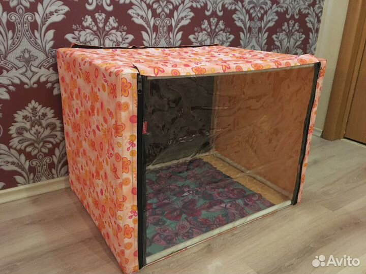 Клетка выставочная разборная с чехлом 75х55х55см