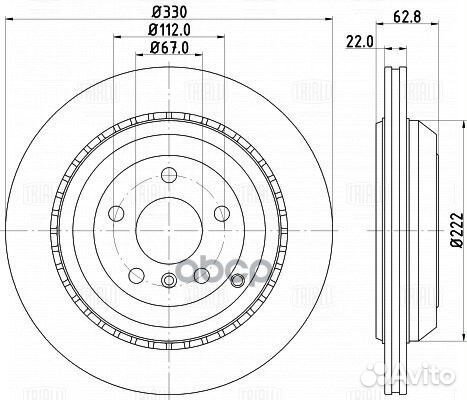 Диск тормозной для а/м Mercedes GL (X164) (06)