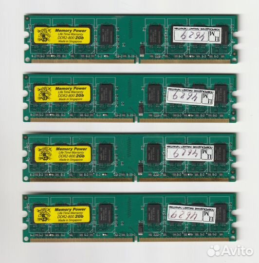 Память DDR2 по 2Gb и DDR3 по 2/4Gb