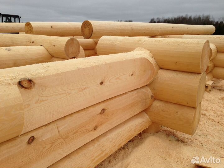 Сруб дома бани