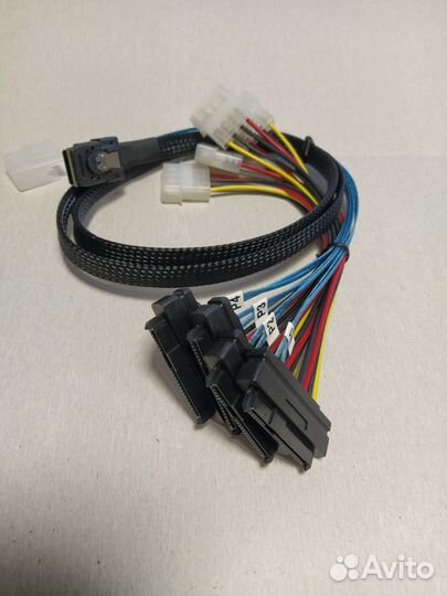 Кабель SAS SFF-8087 SFF-8482 power x4 Molex