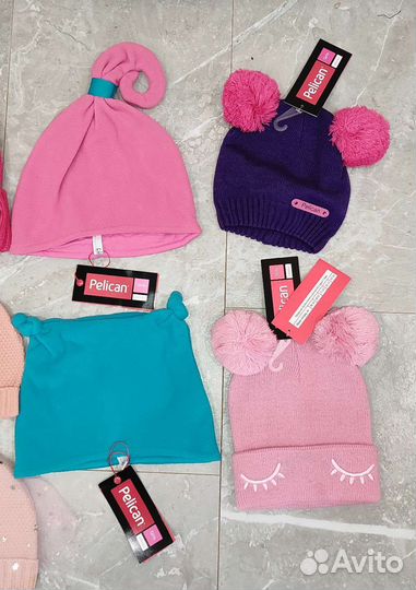 Шапка для девочки демисезонные