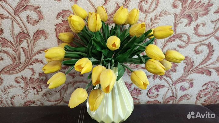 Искусственные цветы розы, тюльпаны, пионы