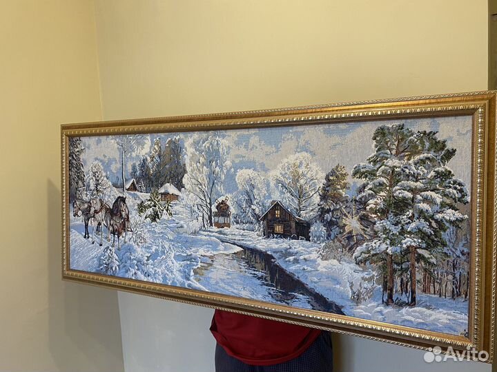 Картина в раме гобелен пейзаж