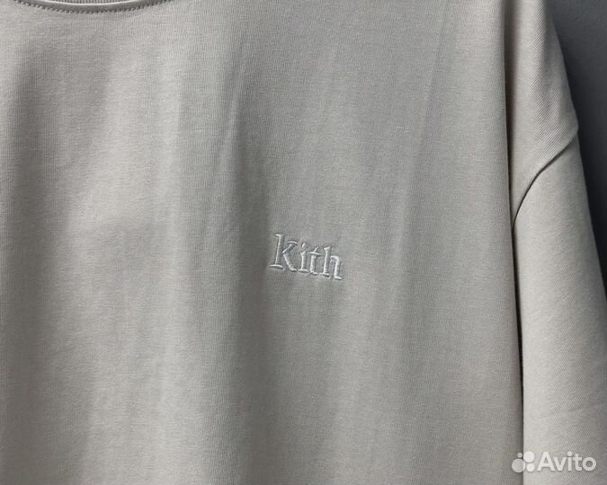 Футболка Kith defans Logo Tee Beige