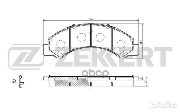 Колодки торм. диск. задн. Isuzu ELF (NKR8 NKQ