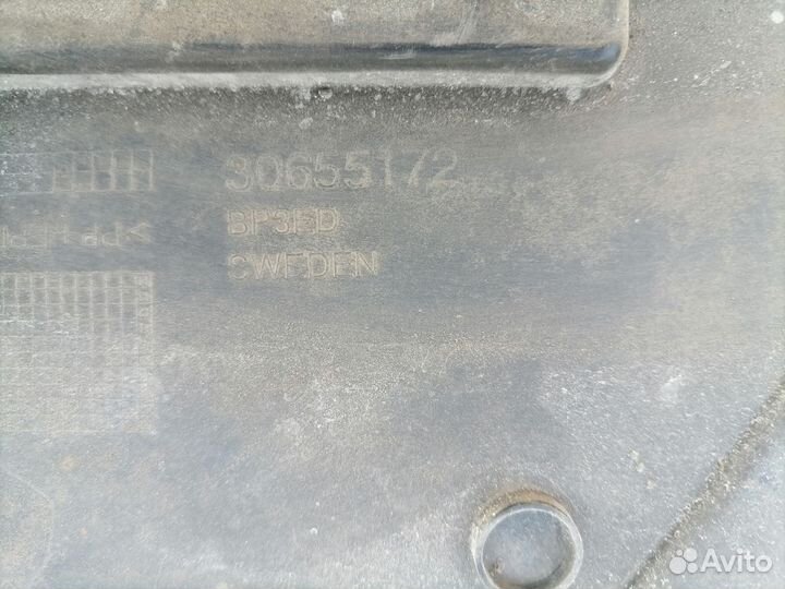 Пыльник переднего бампера volvo s80 30655172